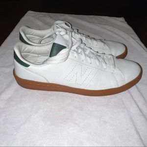 New Balance White and Green Sneakers